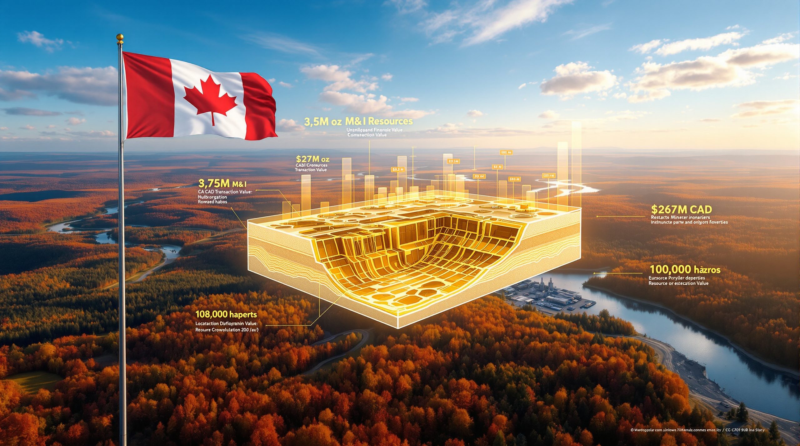Canadian landscape illustrating northern superior IM gold acquisition.
