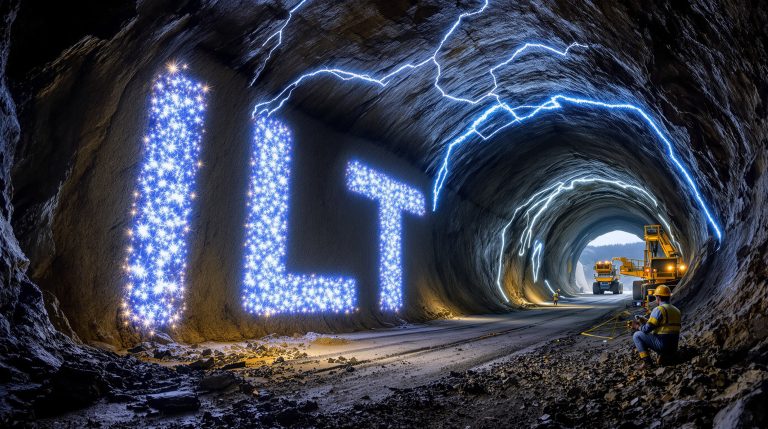 Iltani Resources Ltd-ILT-ILT tunnel construction with glowing lights.