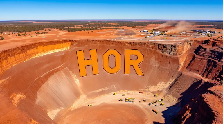Horseshoe Metals Ltd-HOR-HOR mining operation aerial view.
