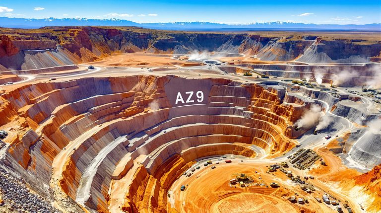 Asianbatterymet Plc Chess Depositary Interests 1:1-AZ9-AZ9 open-pit mine with layered terraces.