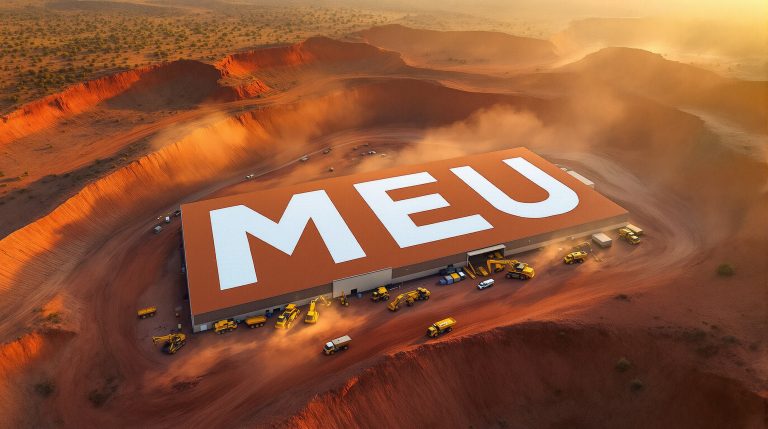 Marmota Ltd-MEU-MEU warehouse in desert landscape setting.