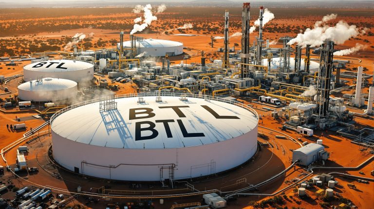 Beetaloo Energy Australia Ltd-BTL-BTL industrial plant in desert landscape.