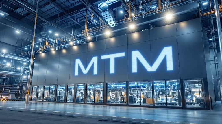 Metallium Ltd-MTM-MTM factory exterior with glowing sign.
