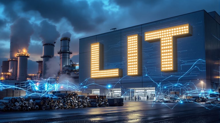 Livium Ltd-LIT-Industrial factory with "LIT" in lights.