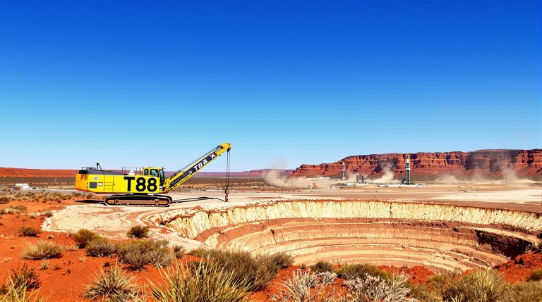Taiton Resources Ltd-T88-Construction machinery operating in desert landscape.