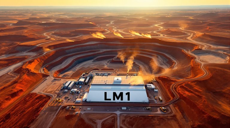 Leeuwin Metals Ltd-LM1-LM1 mining facility in vast desert landscape.