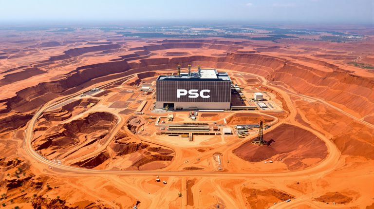 Prospect Resources Ltd-PSC-PSC facility in expansive desert landscape.