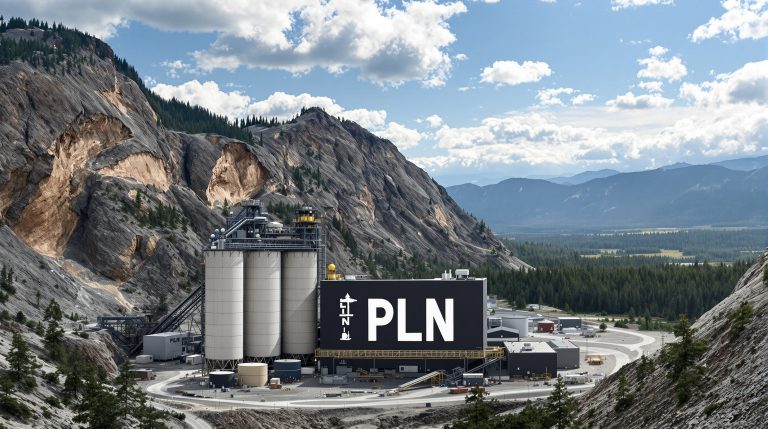 Pioneer Lithium Ltd-PLN-Power plant nestled in mountainous landscape.