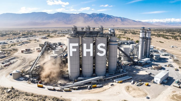 Freehill Mining Ltd-FHS-FHS industrial plant with mountain background.