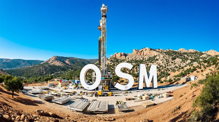 Osmond Resources Ltd-OSM-OSM drilling site in mountainous landscape.