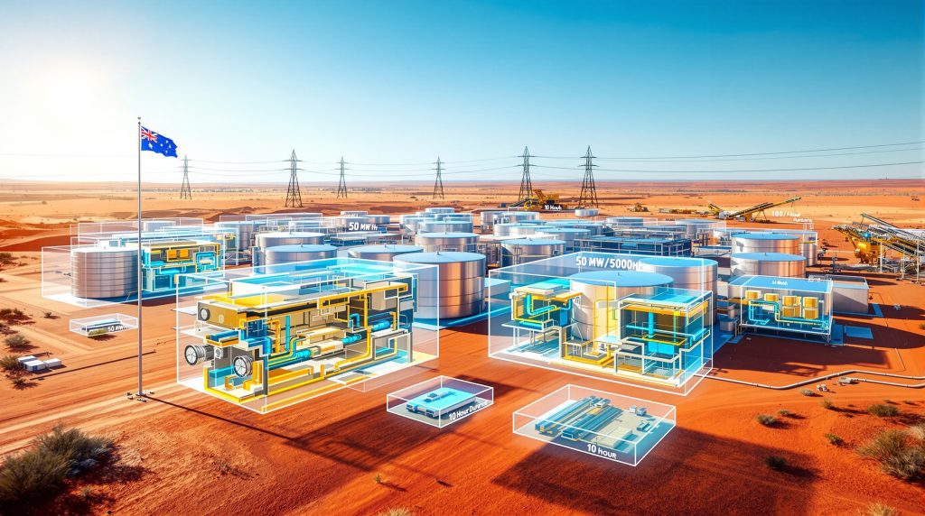 Western Australia flow battery project visualization.