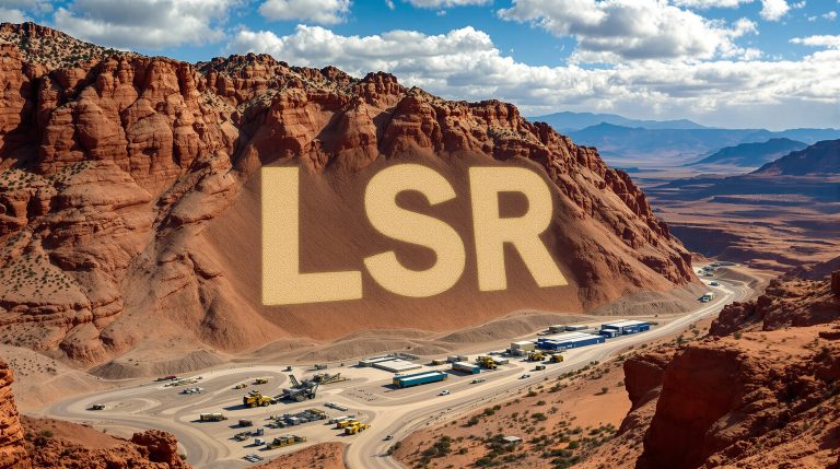 Lodestar Minerals Ltd-LSR-LSR facility in desert landscape.