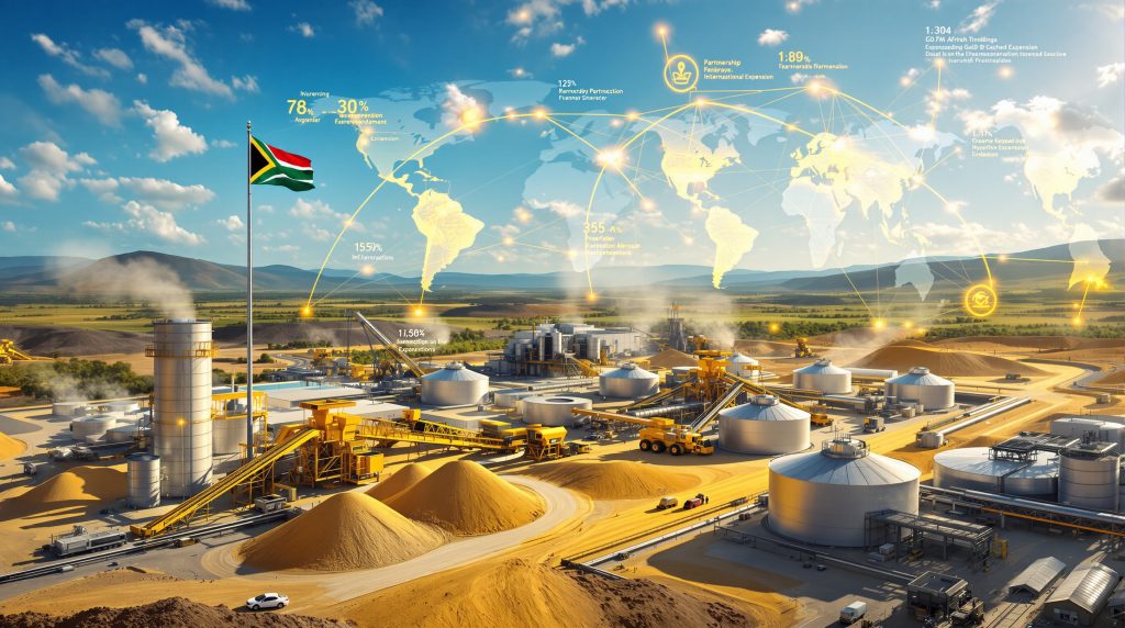 DRDGOLD expands globally with tailings partnerships.