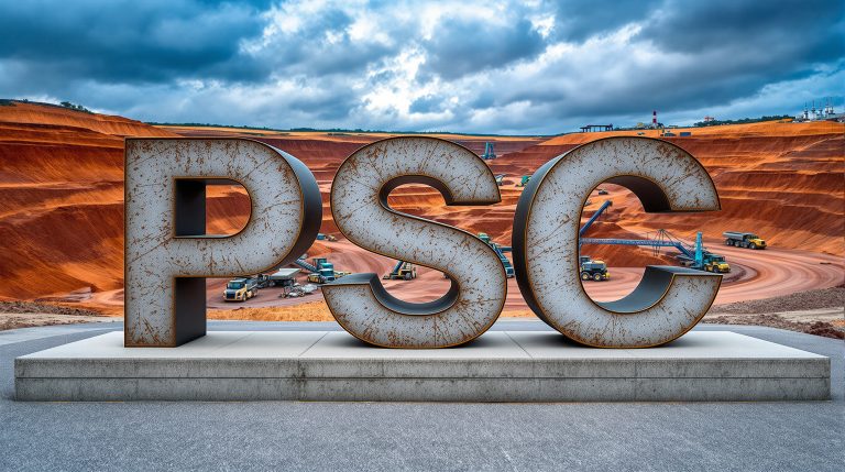 Prospect Resources Ltd-PSC-PSC letters with a mining backdrop.
