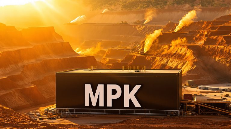 Many Peaks Minerals Ltd-MPK-MPK mining facility in golden sunset.