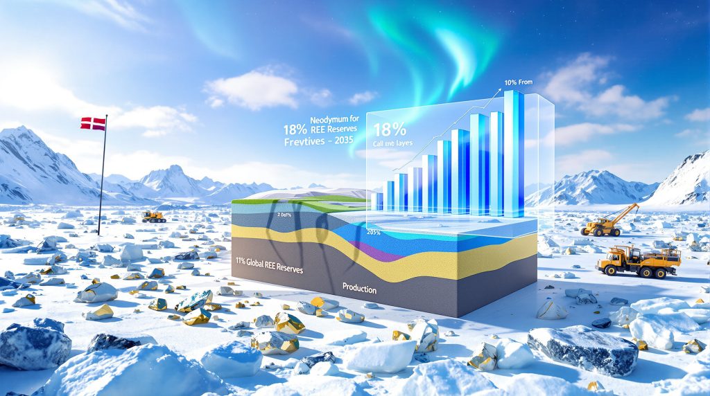 Greenland rare earth mining exploration visualization.