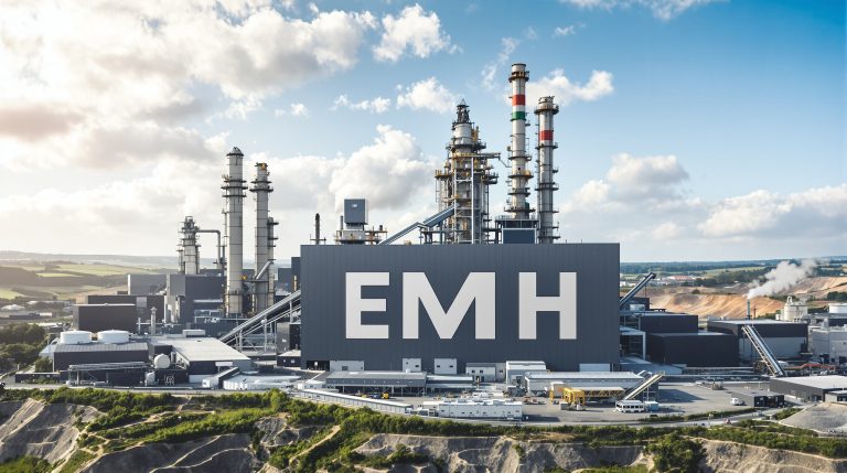 European Metals Holdings Ltd-EMH-EMH industrial plant with surrounding landscape.