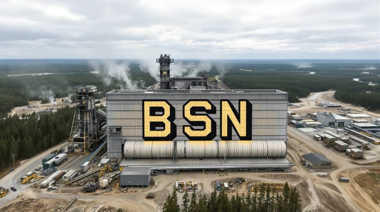 Basin Energy Ltd-BSN-BSN facility amid forest and industrial landscape.