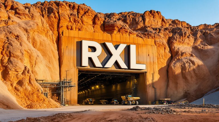 ROX Resources Ltd-RXL-RXL facility embedded in desert cliffs.