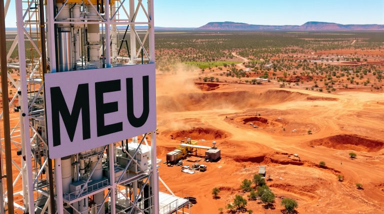 Marmota Ltd-MEU-MEU tower next to desert landscape.