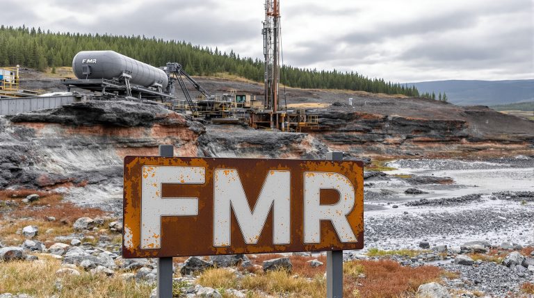 FMR Resources Ltd-FMR-FMR oil rig in rugged landscape.