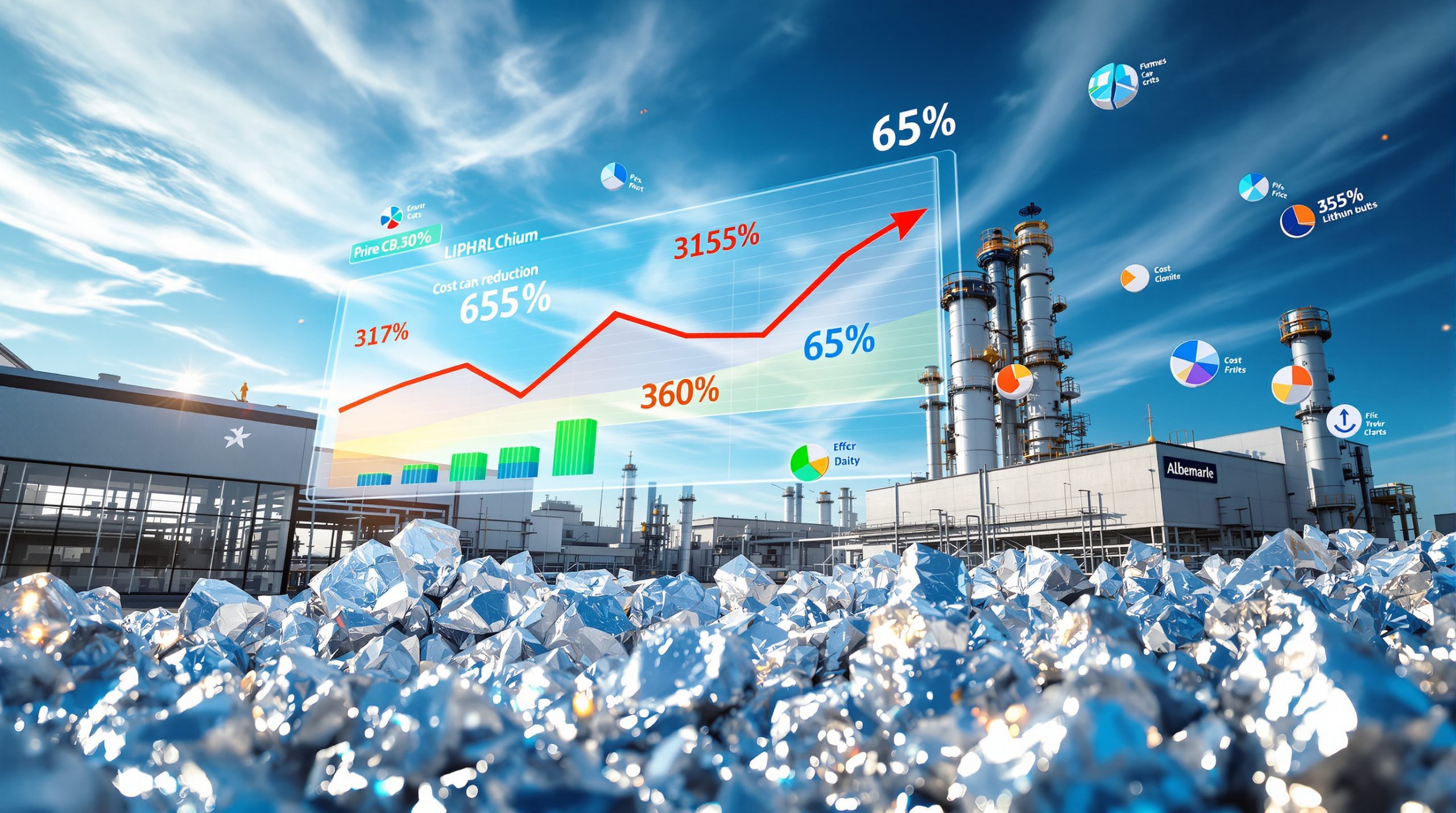 Albemarle cost cuts visualization with graphs.