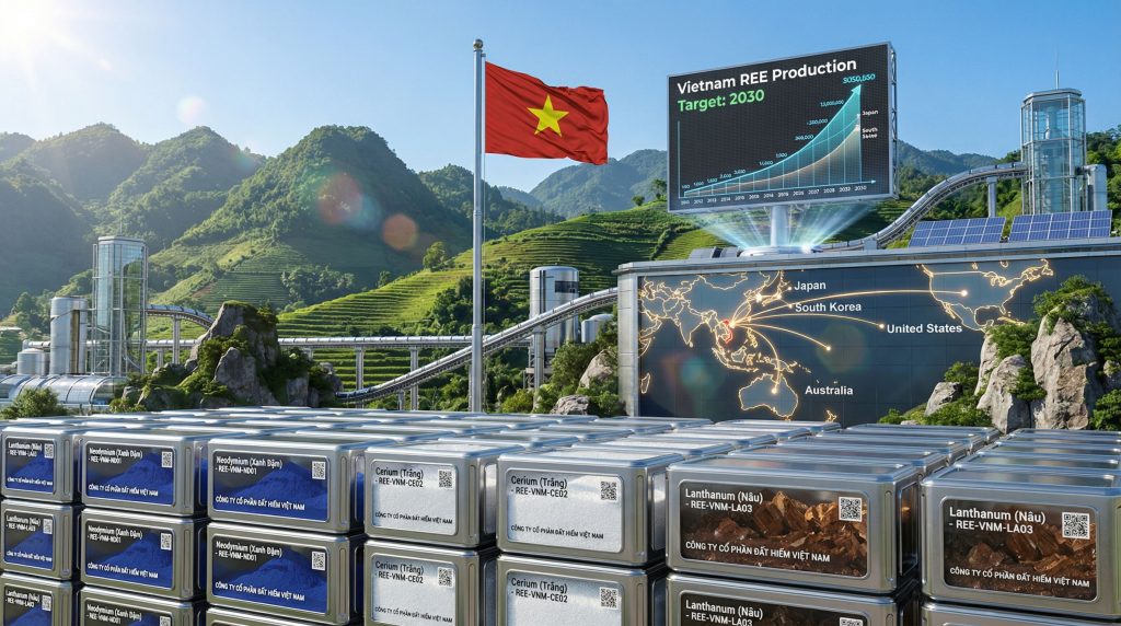 Vietnam rare earth supply chain strategy visualization.