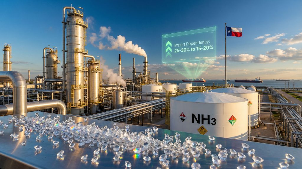 Woodside's Texas plant ammonia production.