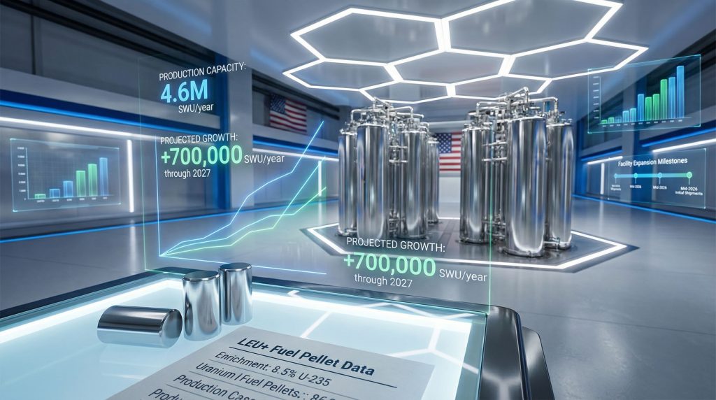 U.S. nuclear industry's LEU+ production statistics.
