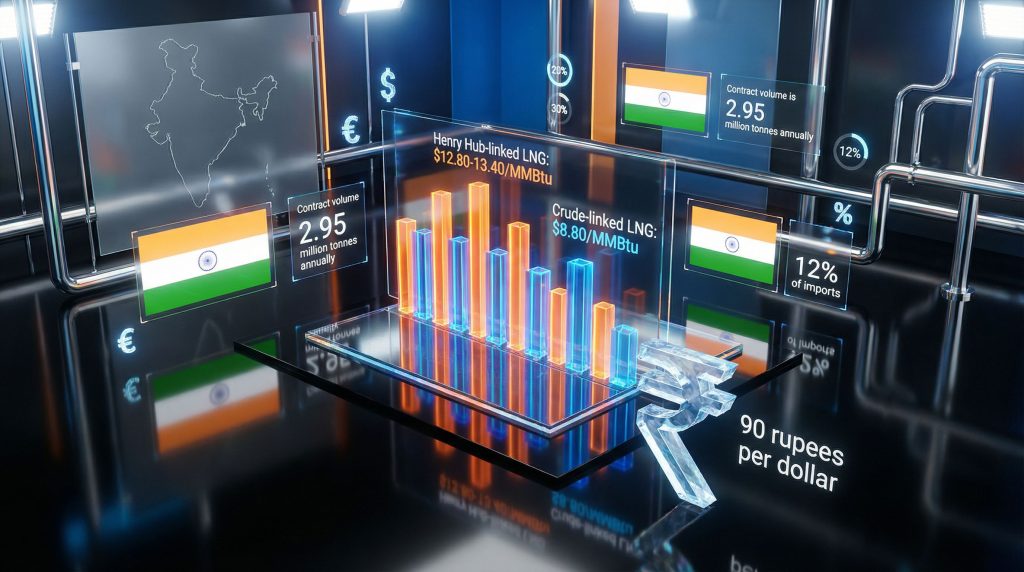 Visualizing Indian term LNG contracts, prices.