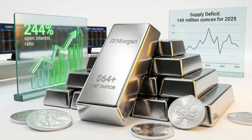 JP Morgan silver market analysis graphic.