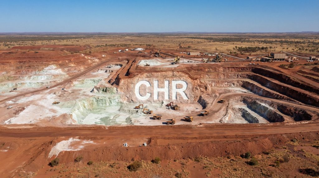 Charger Metals NL-CHR-CHR mining site with heavy machinery.
