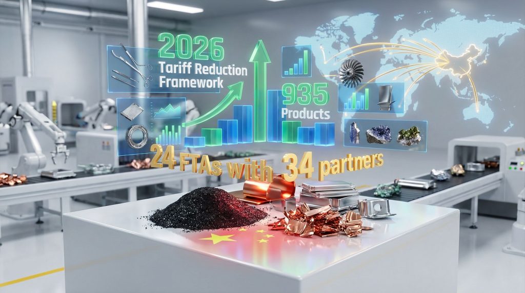 China’s 2026 tariff cuts boost global trade.