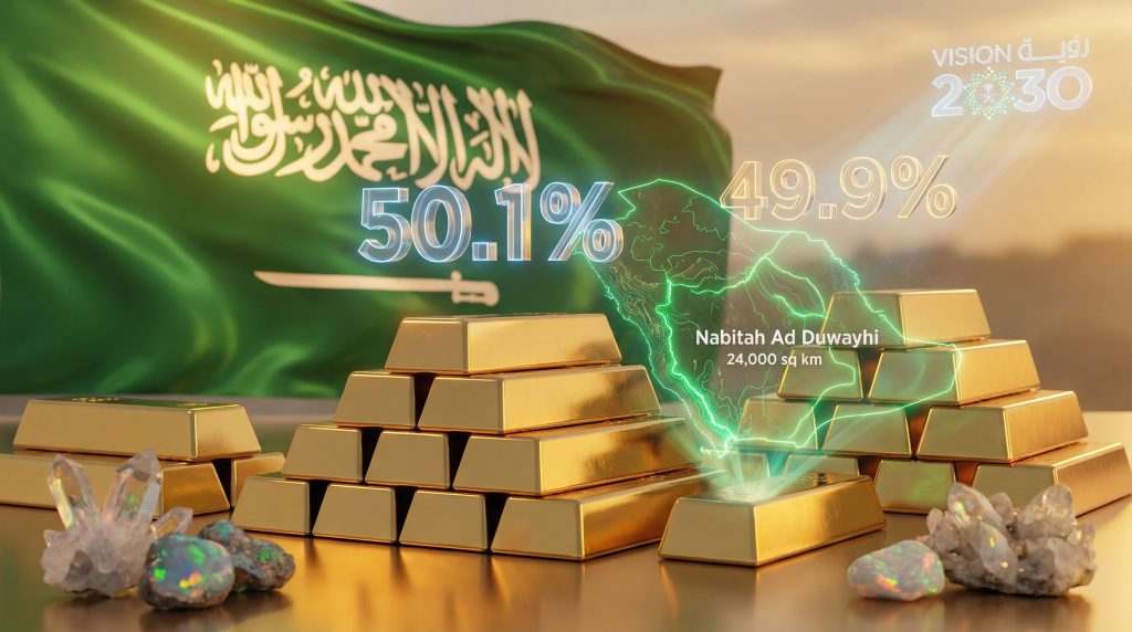 Saudi mining exploration joint venture visualized.