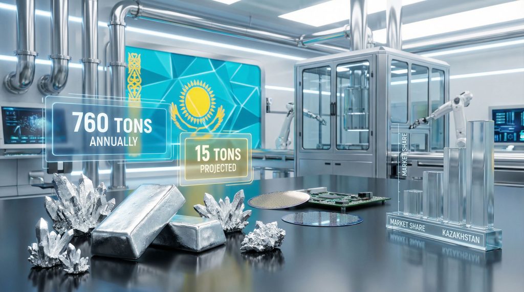 Kazakhstan highlights gallium supply deal statistics.