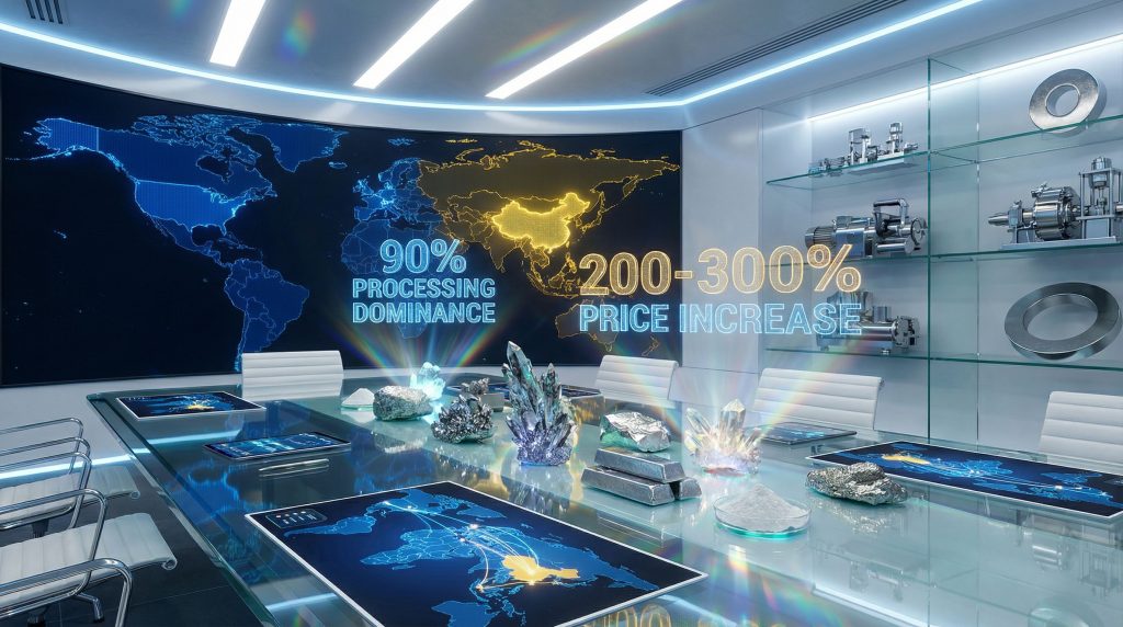 China's rare earth export controls impact prices.