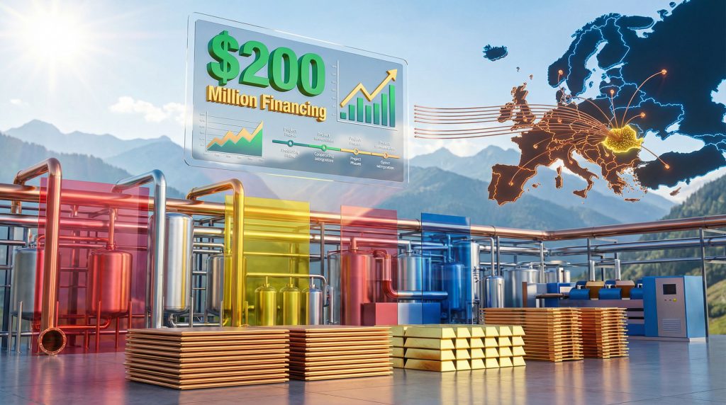 Euro Sun Romanian mining project funding visualization.