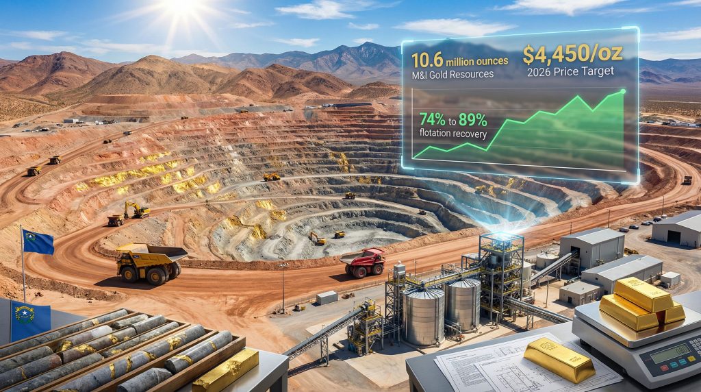Hycroft Mining gold development operation with data.