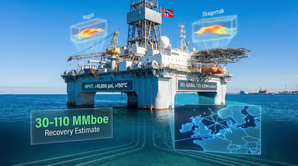 Offshore platform indicating North Sea HPHT discoveries.