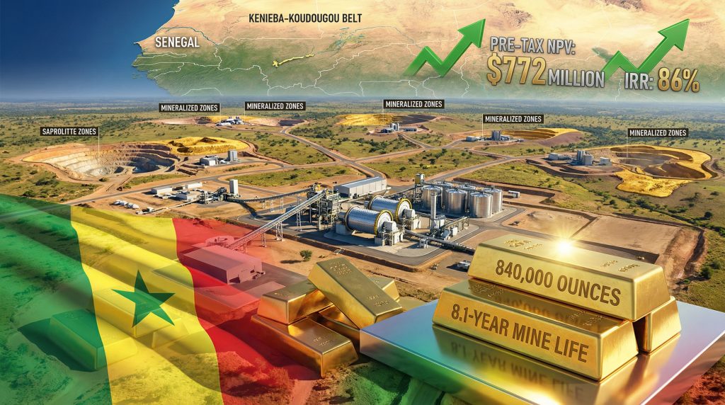 Diamba Sud gold project map and statistics.