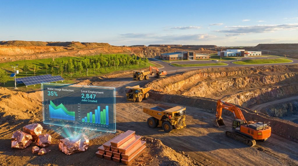 Sustainable practices in mining company operations.