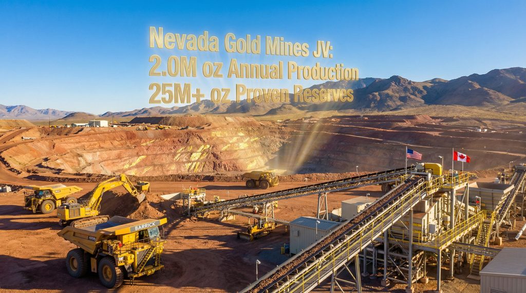 Barrick North American spinout mining operation scene.