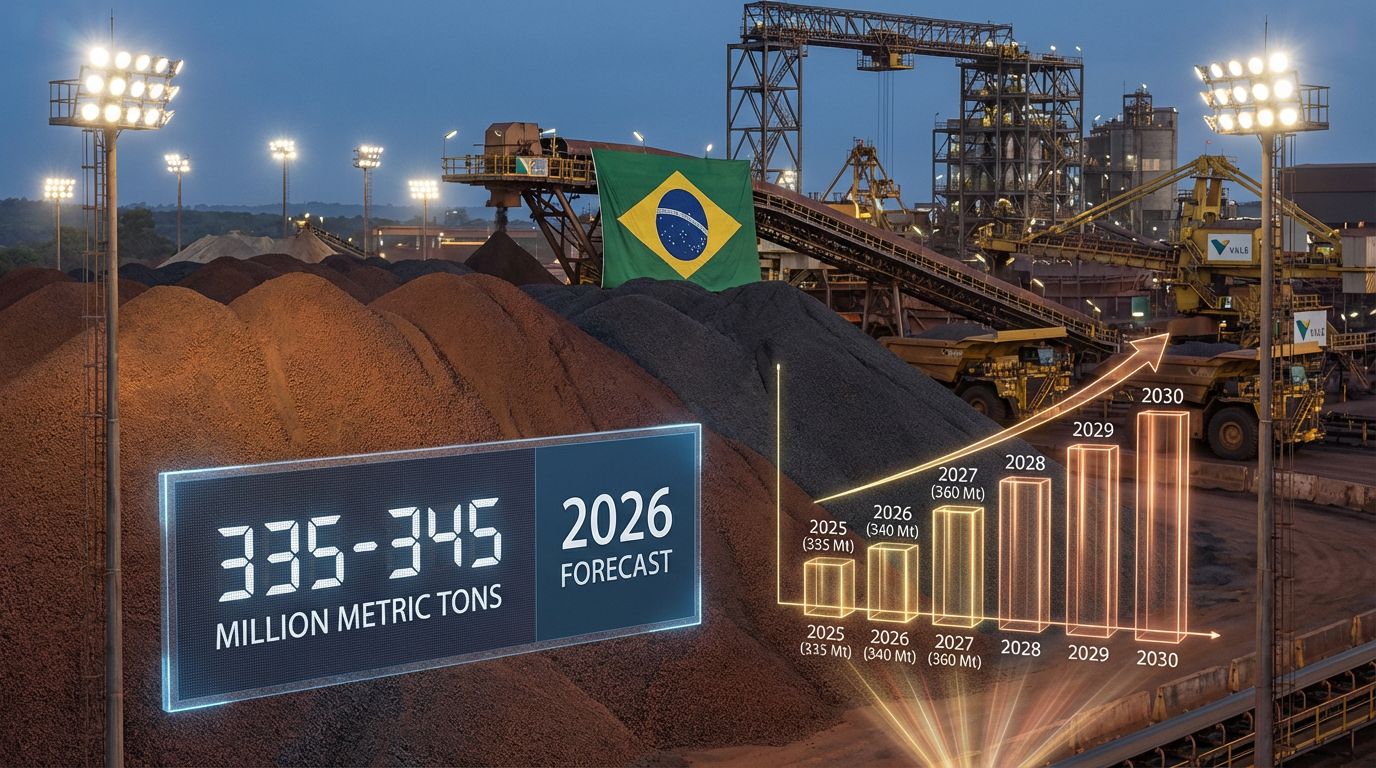 Vale iron ore output forecast for 2026.