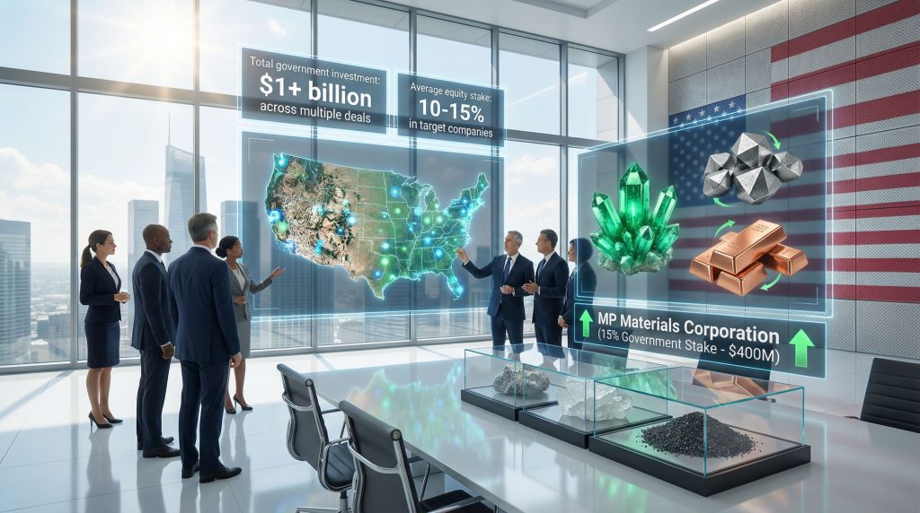 Business meeting on US minerals investment.