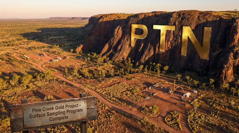Patronus Resources Ltd-PTN-Pine Creek Gold Project landscape with sign.
