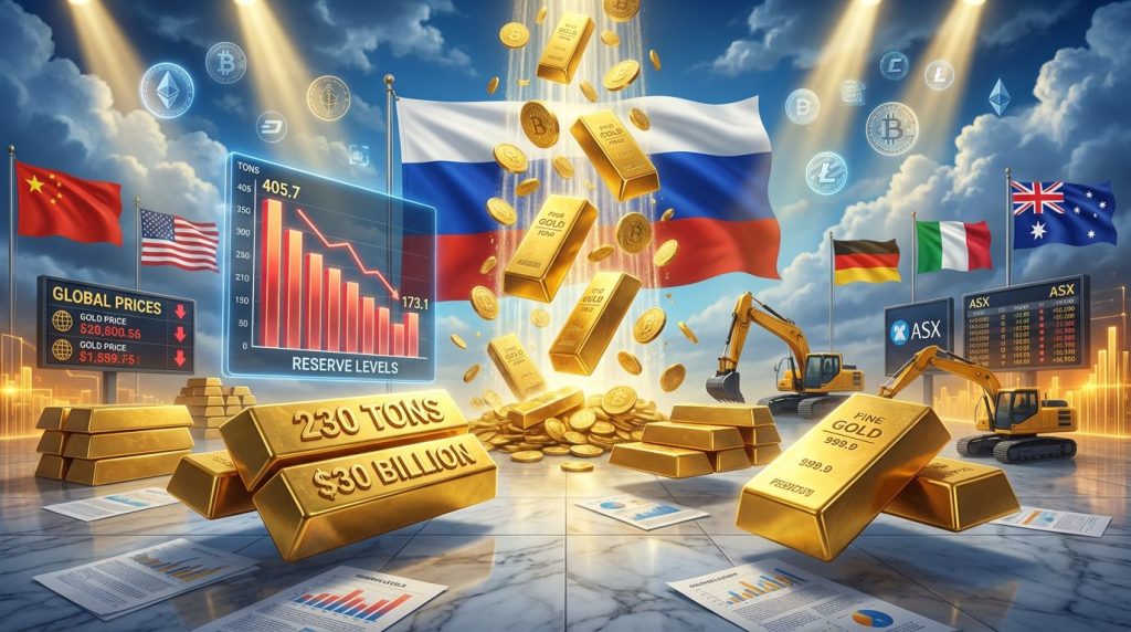 Russia gold sale impact visualized with graphs.