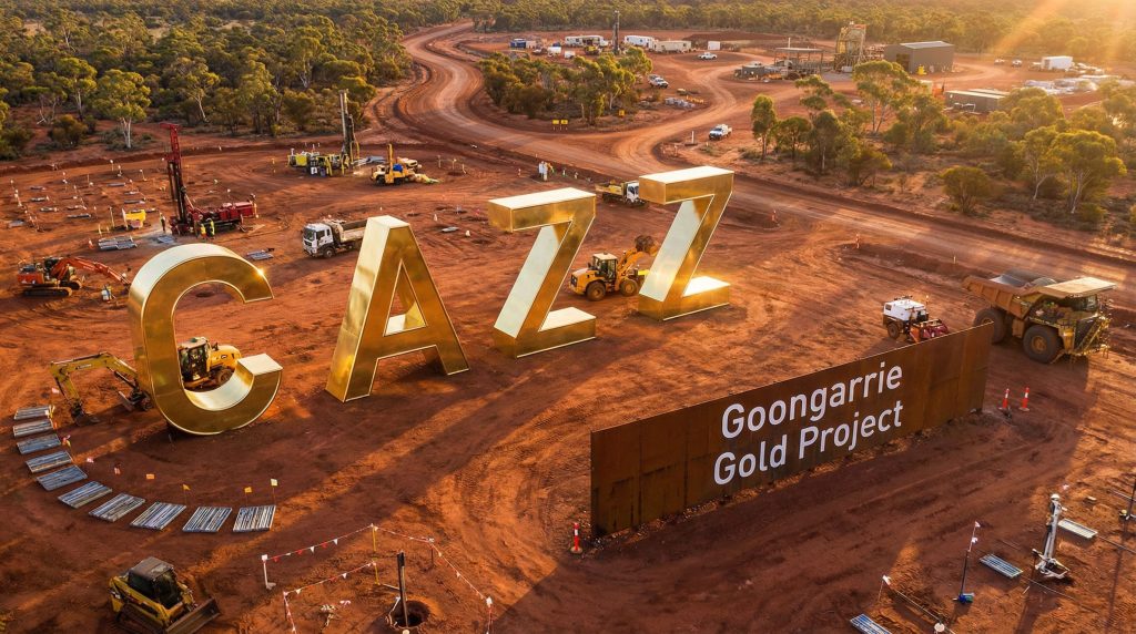 Cazaly Resources Ltd-CAZ-Goongarrie Gold Project with large letters.