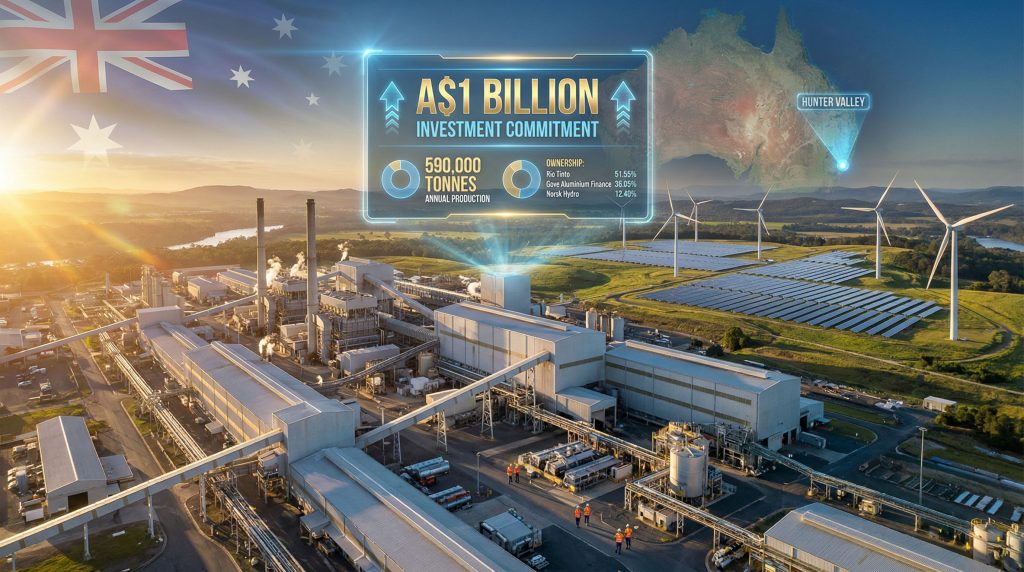 Tomago Aluminium smelter's renewable energy commitment.