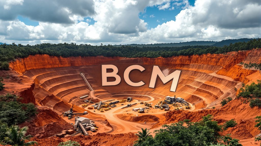 Brazilian Critical Minerals Ltd-BCM-BCM open-pit mine with machinery.