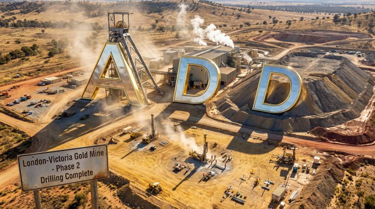 Adavale Resources Ltd-ADD-Gold mine aerial view with machinery.